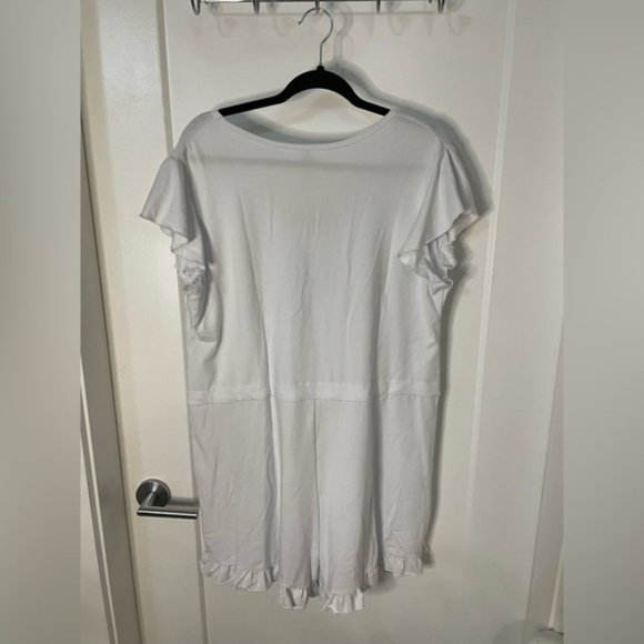 SMASH + TESS BNWT White Shorty Ruffle Edge Romper Bridal XL - Picture 3 of 4